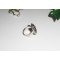 Originele cabochon ring met pyriet steen op verstelbare ring