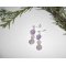 Zilver 925 roze amethist oorbellen met parels