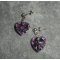 Swarovski kristallen hart oorbellen op 925 zilveren knopjes