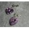 Swarovski kristallen hart oorbellen op 925 zilveren knopjes