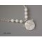 Originele 925 zilveren armband/enkelketting met parelmoer en libel