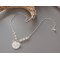 Originele 925 zilveren armband/enkelketting met parelmoer en libel