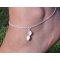 925 zilveren armband/enkelketting met parelmoer bladeren
