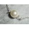 925 zilveren armband met ecru gekweekte parel