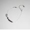 Originele bruine kristallen vleugel en kralen armband aan 925 zilveren ketting