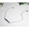 Origineel kruis en hematietstenen armband aan 925 zilveren ketting