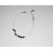 Originele dolfijn en hematiet kralen armband aan 925 zilveren ketting