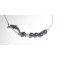 Originele dolfijn en hematiet kralen armband aan 925 zilveren ketting