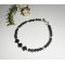 Originele armband bloemen en steentjes in hematiet met zilveren buisjes 925