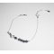 Originele armband muzieknoot en hematietkralen aan 925 zilveren ketting