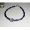 Amethist parel en roos armband op zilveren sluiting