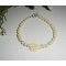 Parels en roos armband in ruwe gorgon op zilveren sluiting