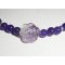 Amethist parel en roos armband op zilveren sluiting