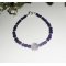 Amethist parel en roos armband op zilveren sluiting
