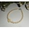 Parels en roos armband in ruwe gorgon op zilveren sluiting