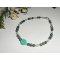 Parels en roze groene gorgonian armband op zilveren sluiting