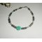 Parels en roze groene gorgonian armband op zilveren sluiting