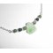 Originele 925 zilveren ketting met schildpad en jade kralen aan ketting