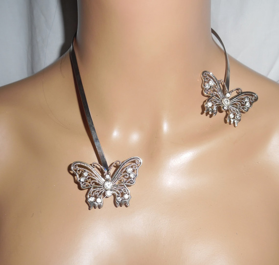 Originele Swarovski kristallen vlinderketting