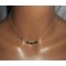 925 zilveren choker ketting met zwart kristallen kruis en kralen