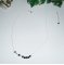 925 zilveren choker ketting met zwart kristallen kruis en kralen