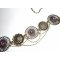 Bronzen tiara met roze en paarse Swarovski kristallen strass
