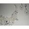 Wit kanten bloem en vlinder ketting set met Swarovski kristal en parels