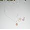 Set Witte hart hanger AB met Swarovski kristal aan 925 zilveren ketting