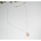 Witte hart hanger AB in Swarovski kristal aan 925 zilveren ketting