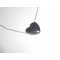 Hematiet hart hanger aan 925 zilveren ketting