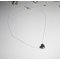 Hematiet hart hanger aan 925 zilveren ketting