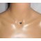 Hematiet hart hanger aan 925 zilveren ketting