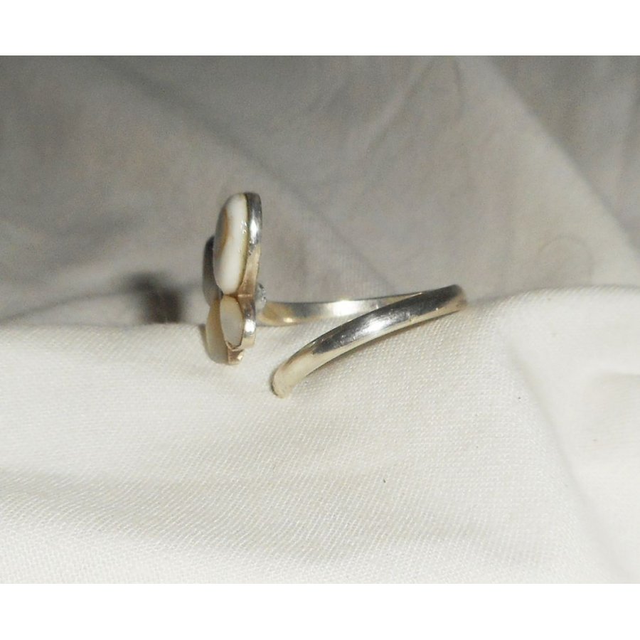 Originele 925 Sterling Zilveren Ring met St. Lucia Oog Vlinder