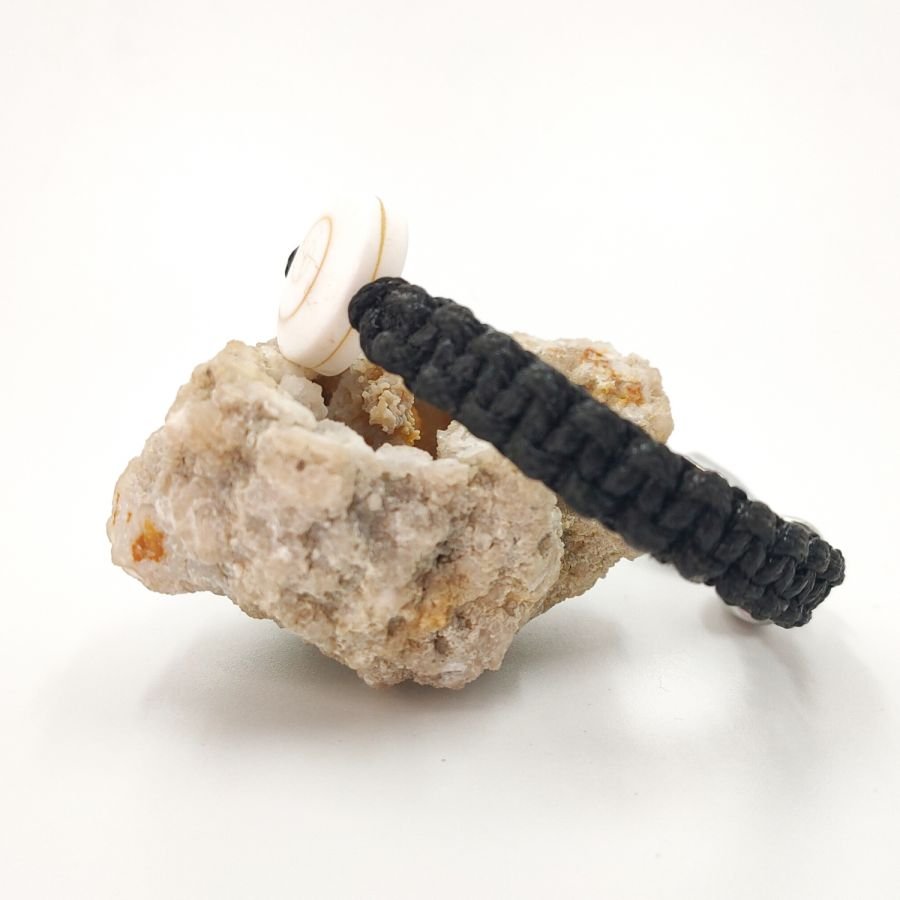 Geweven touw armband met St Lucia's oog voor geluk