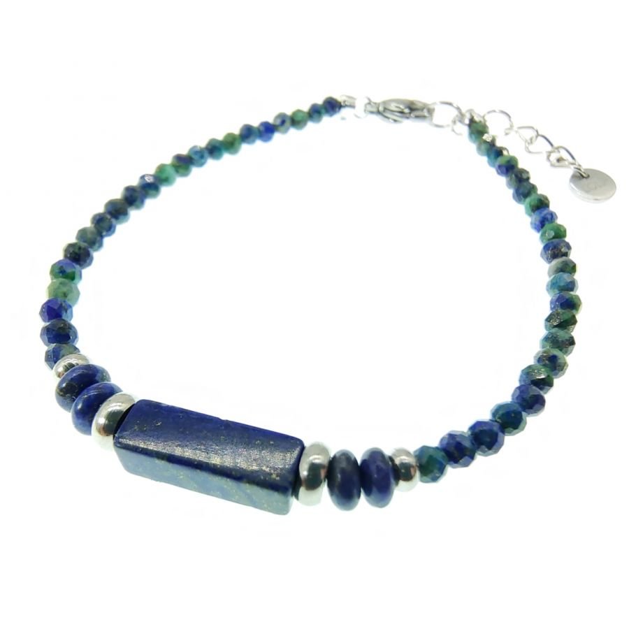 Dunne armband met Lapis Lazuli stenen 