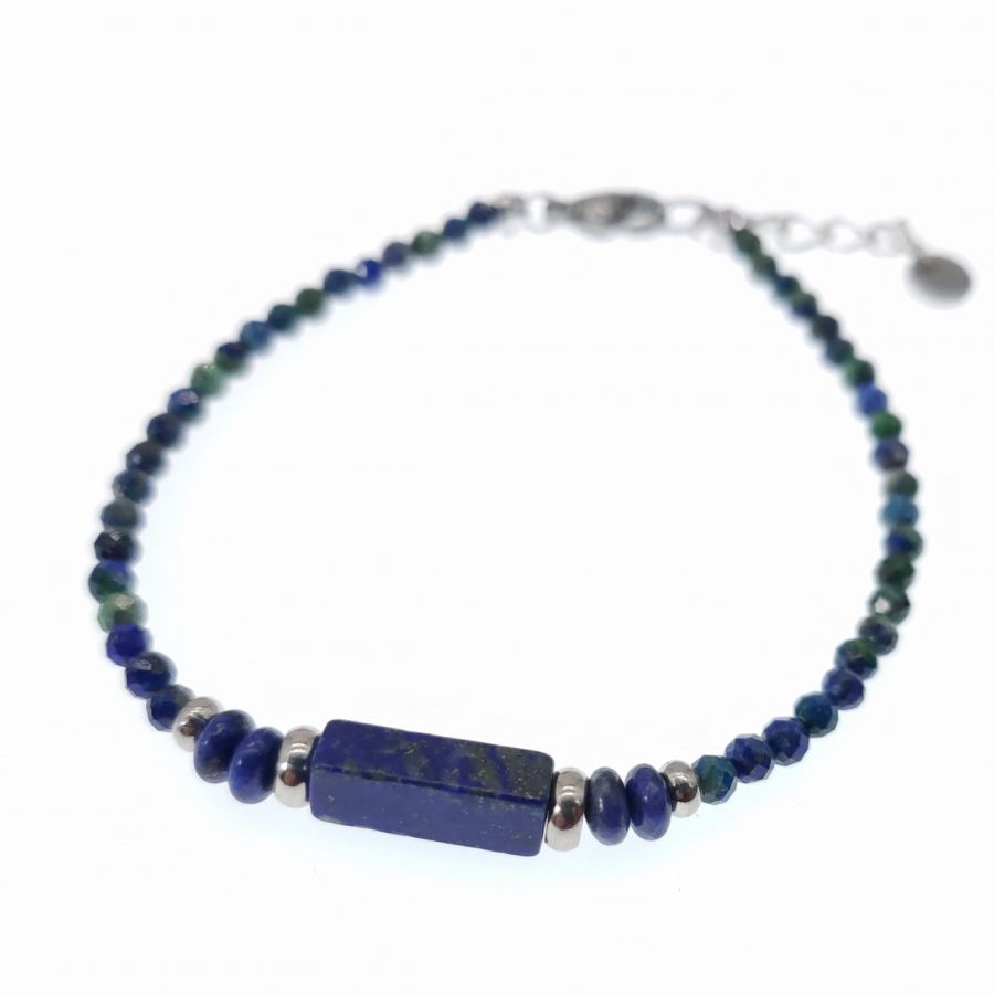 Dunne armband met Lapis Lazuli stenen 