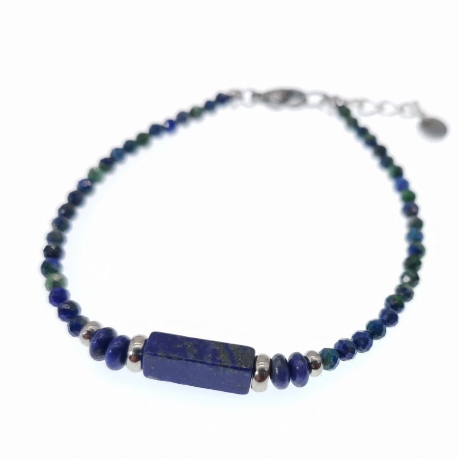 Dunne armband met Lapis Lazuli stenen 