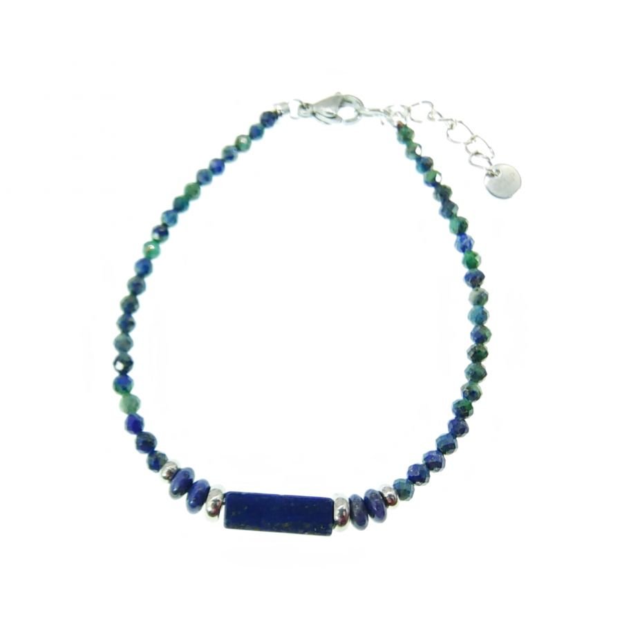 Dunne armband met Lapis Lazuli stenen 