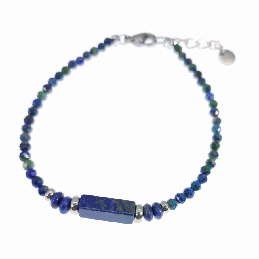 Dunne armband met Lapis Lazuli stenen 