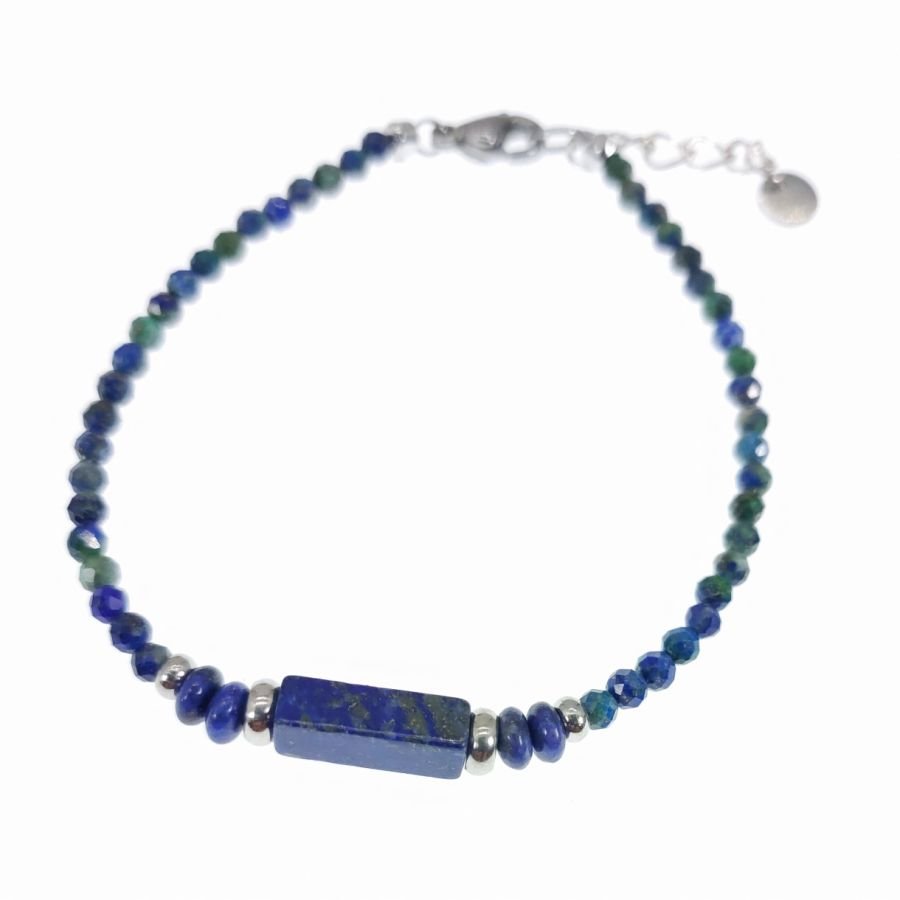Dunne armband met Lapis Lazuli stenen 