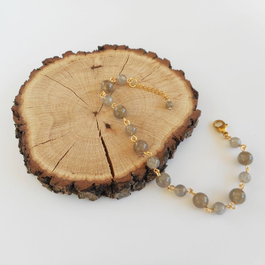 Labradoriet stenen armband