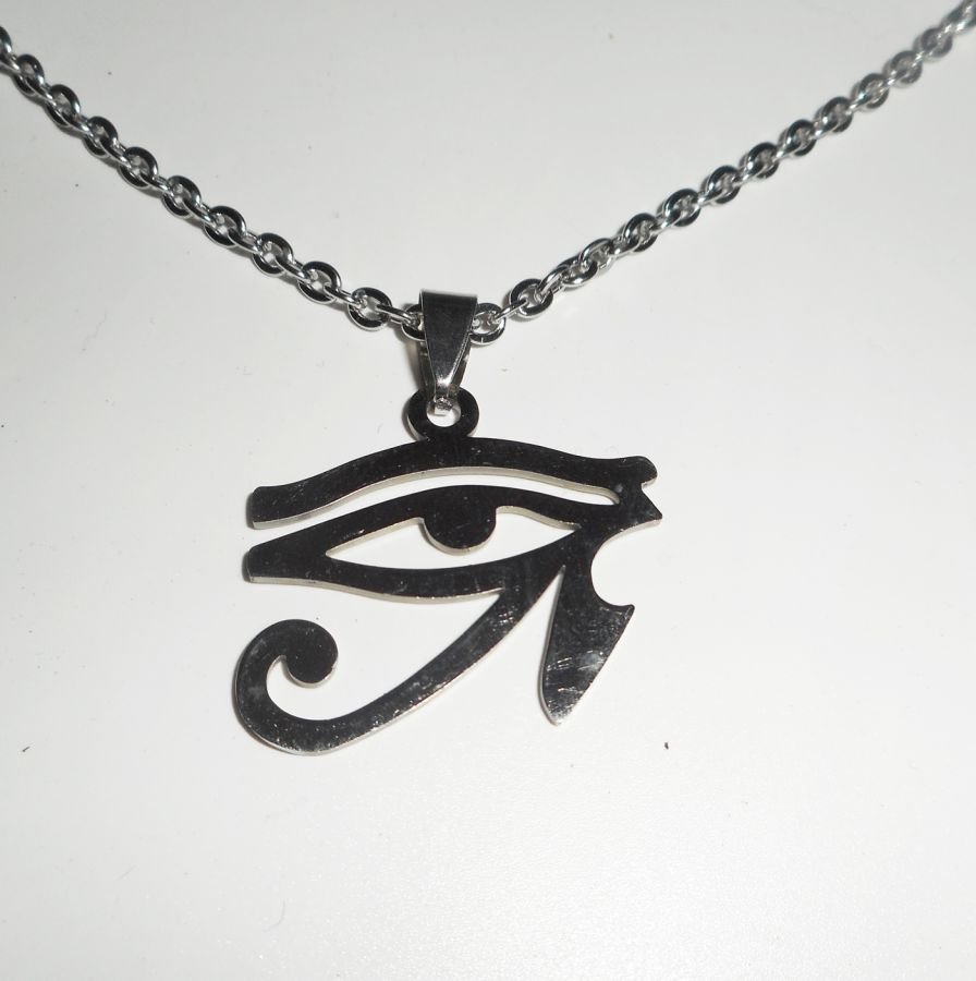 Orus oog ketting aan roestvrij stalen ketting
