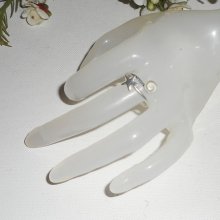 Originele 925 Sterling Zilveren Ring met St. Lucia Oog Muzieknoot 
