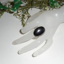 Hematiet cabochon ring