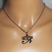 Orus oog ketting aan roestvrij stalen ketting