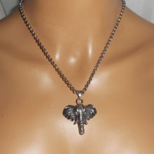Olifantenketting aan roestvrijstalen ketting